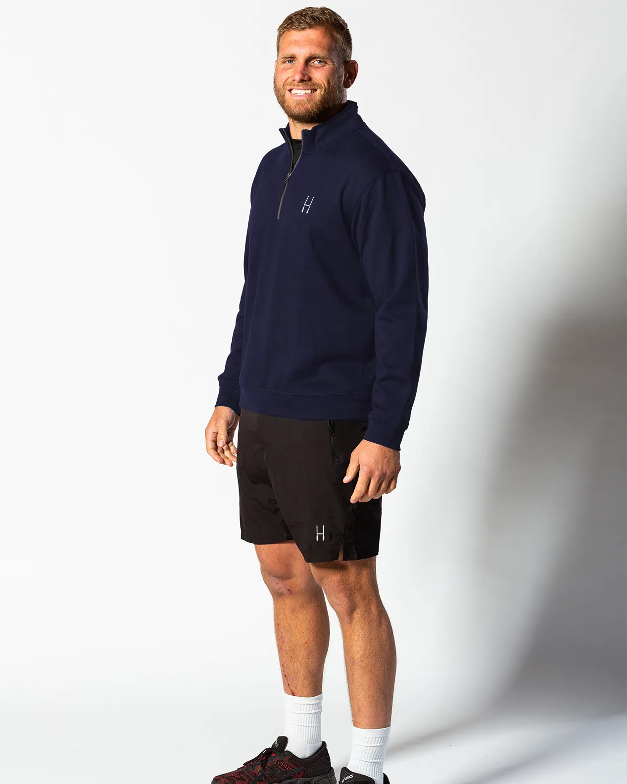 1/4 Zip Sweater - Navy