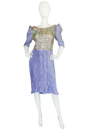 1980s Mary McFadden Couture Sequin & Beaded Dress