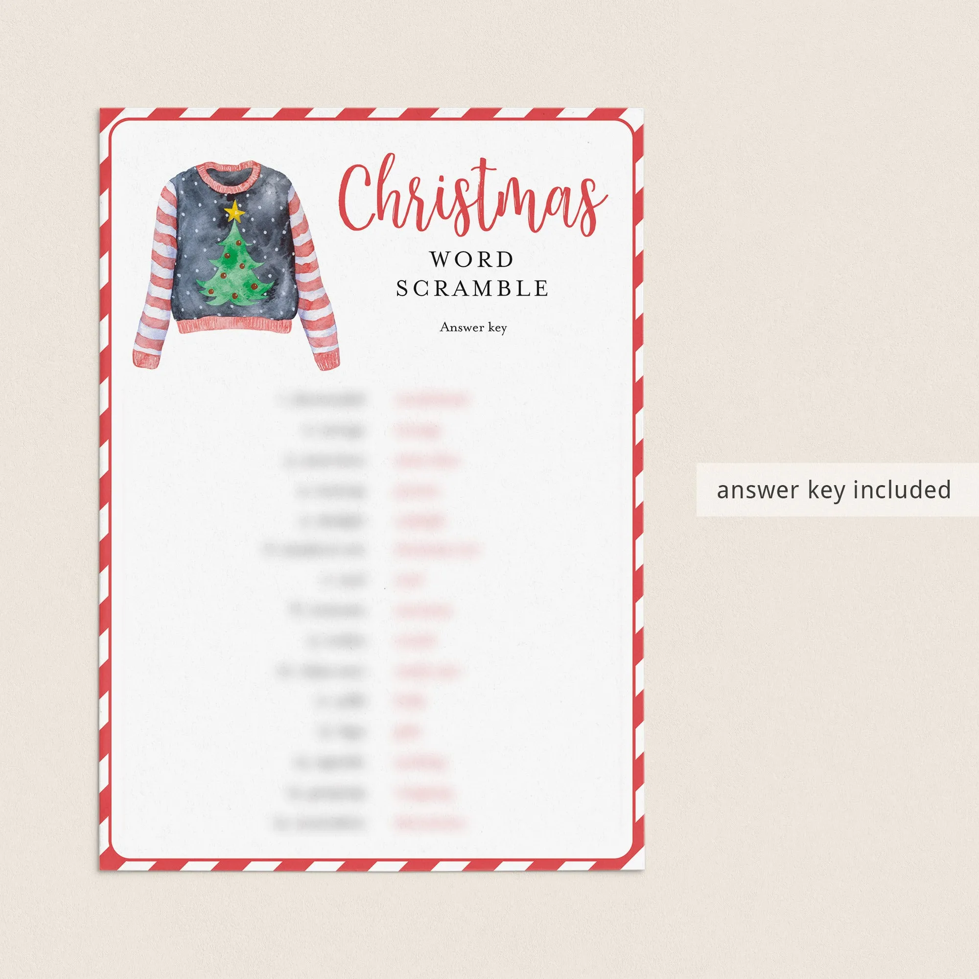 3 Christmas Word Puzzles Printable