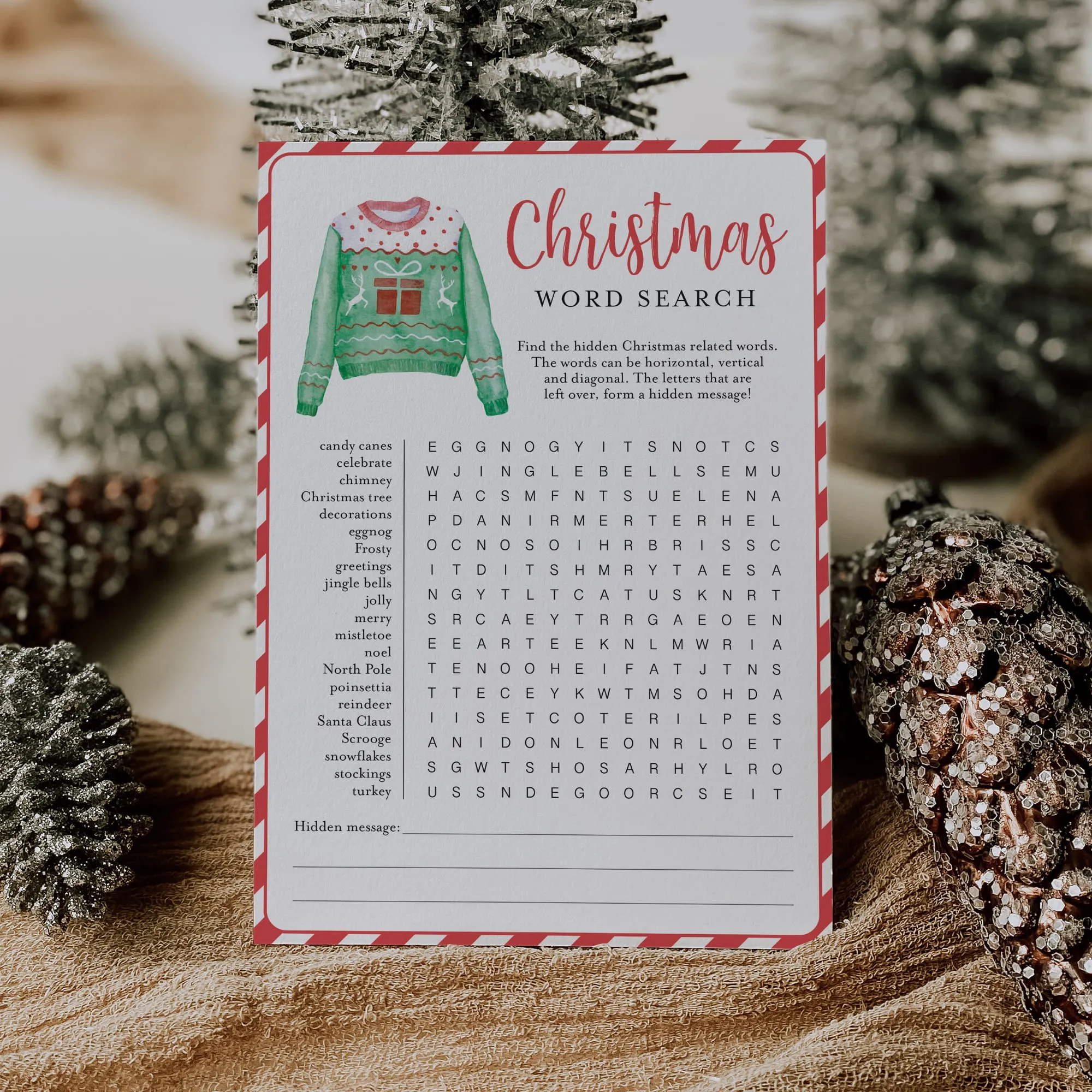 3 Christmas Word Puzzles Printable