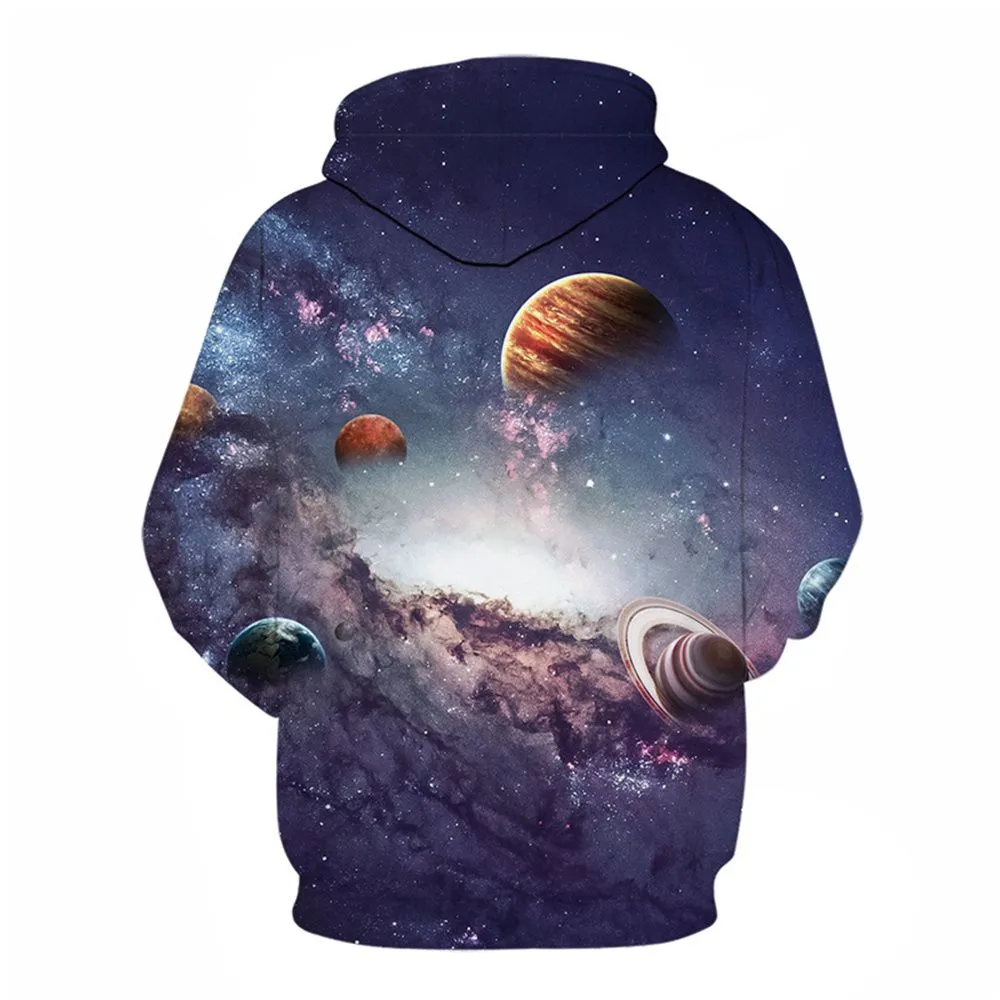 3D Graphic Printed Hoodies Stars