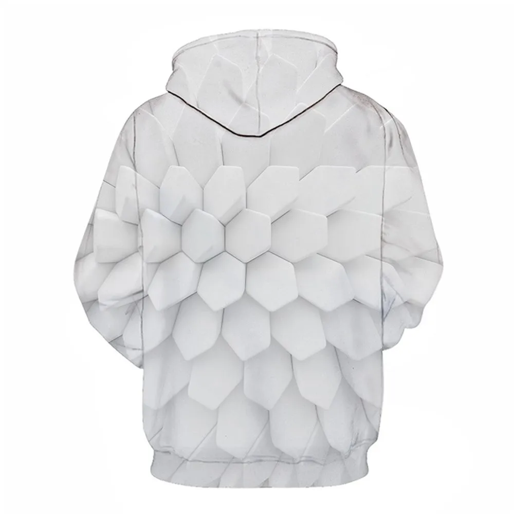 3D Graphic Printed Hoodies The White Square