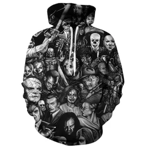 3D Graphic Printed Skull Hoodies