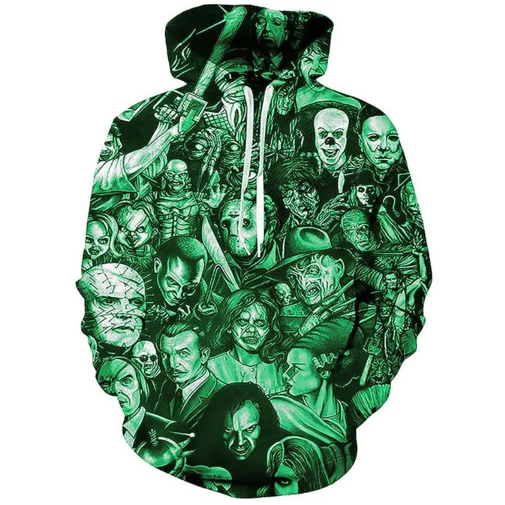 3D Graphic Printed Skull Hoodies