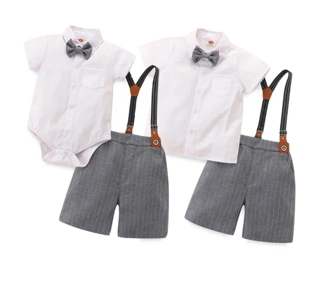 4PSC Gentleman Suit.   (Romper also available in younger boys with shirt) #2000196