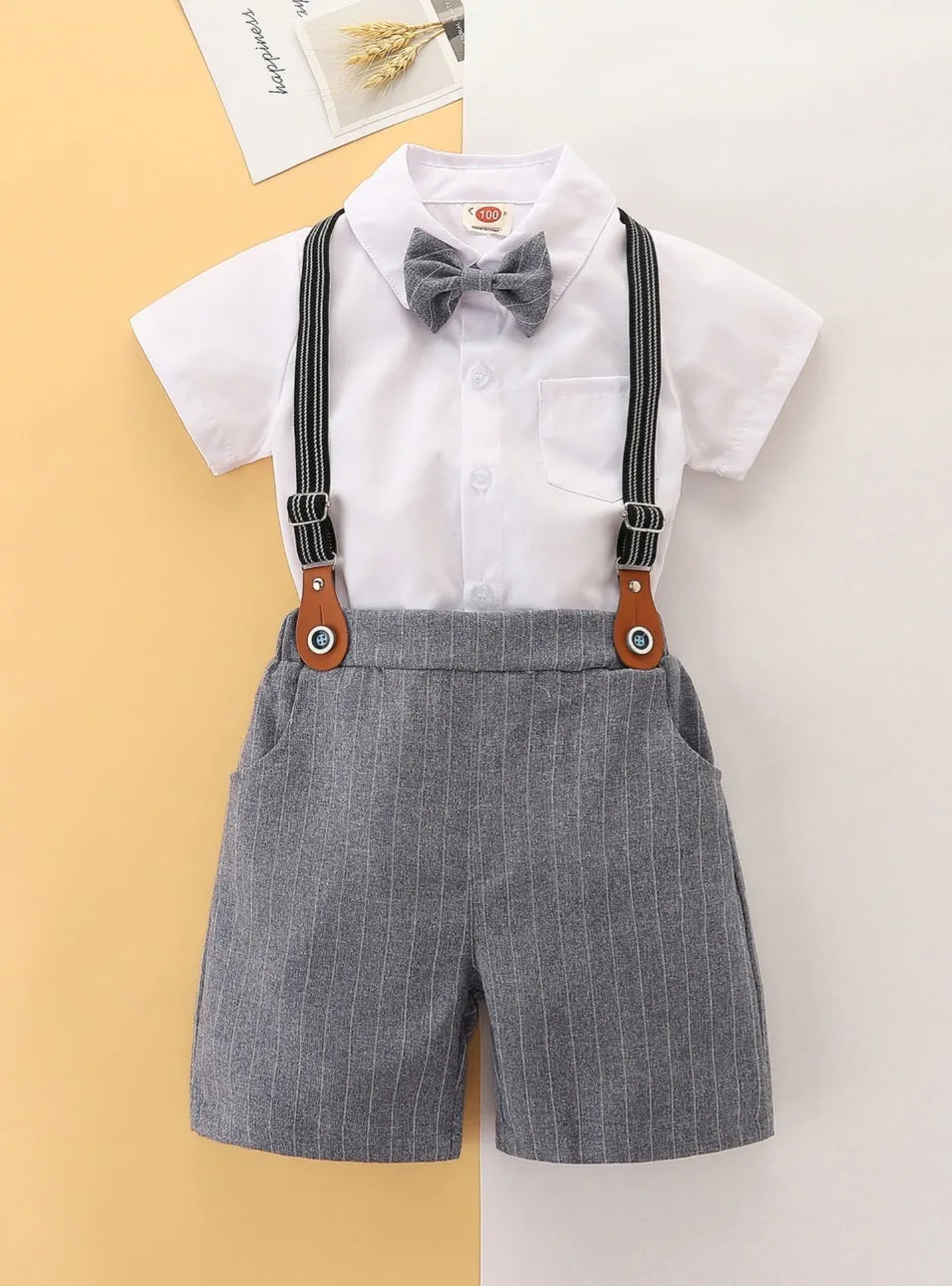 4PSC Gentleman Suit.   (Shirt also available in baby boys with romper) #2000254