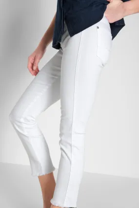 7 For All Mankind - Roxanne Ankle w/ Raw Hem in White Fashion