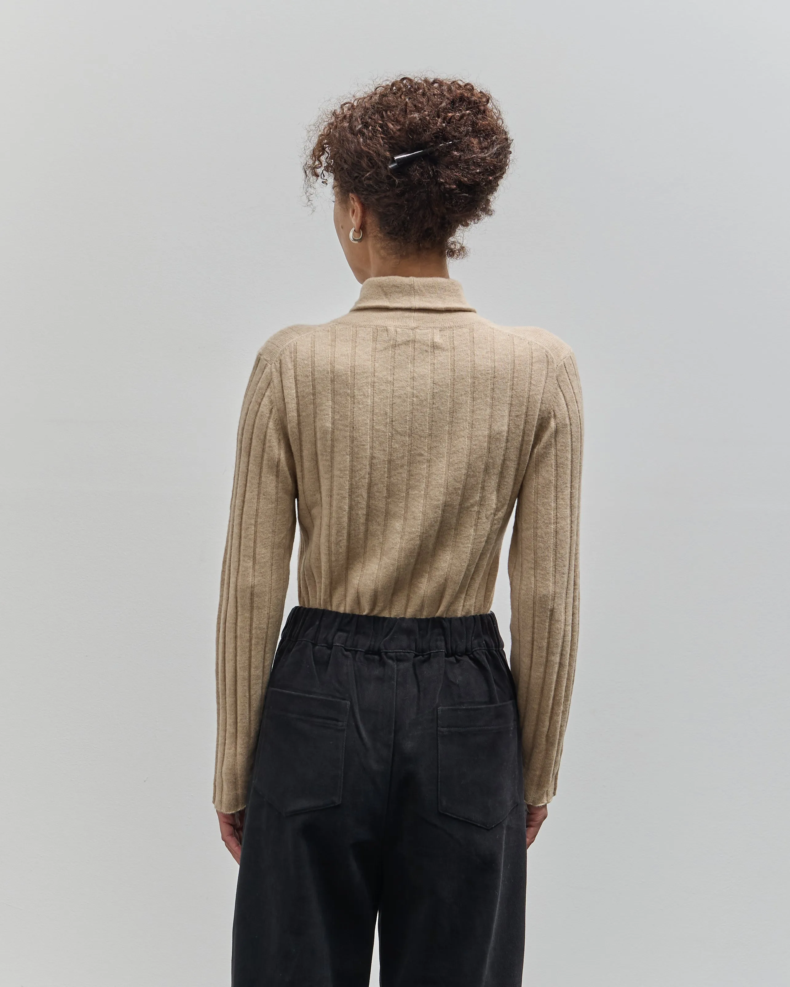 7115 Yak Ribbed Roll-Neck Sweater, Desert Sand