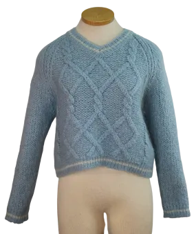 90s My Baby Blue V Neck Sweater     M