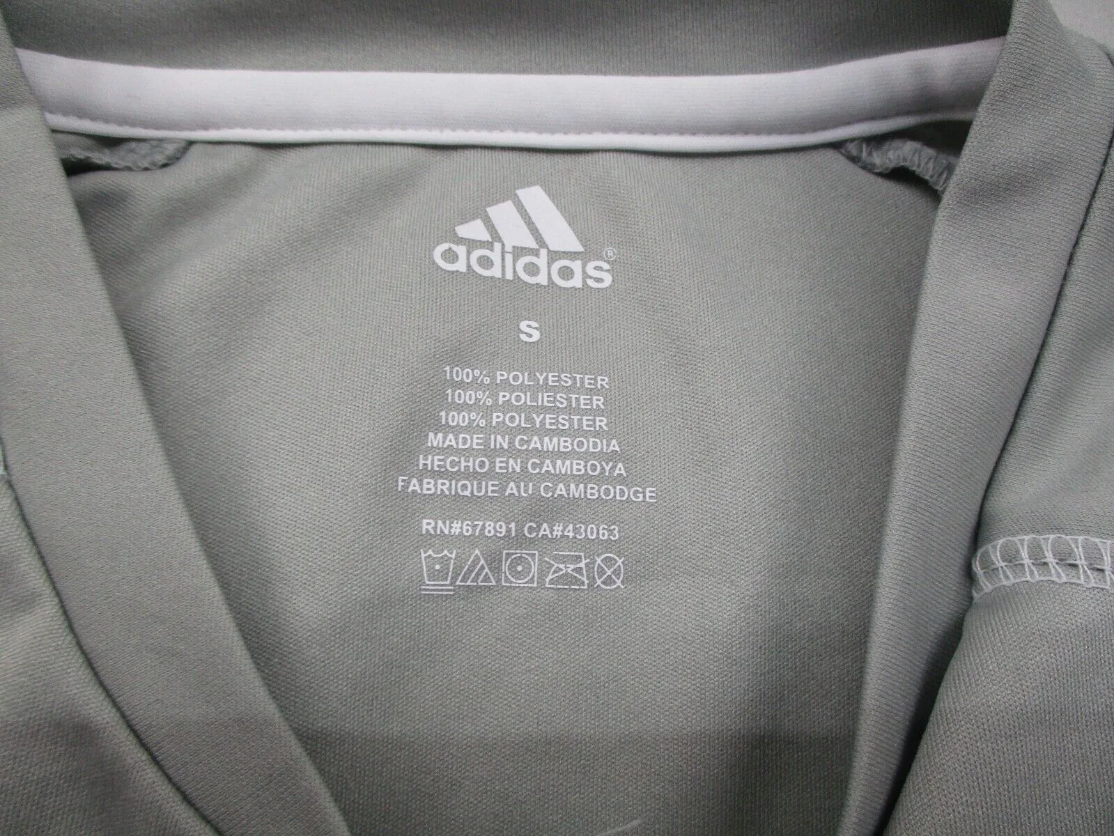 Adidas Boys Graphic T Shirt Top Shorts Sleeves Crew Neck Gray Size Small