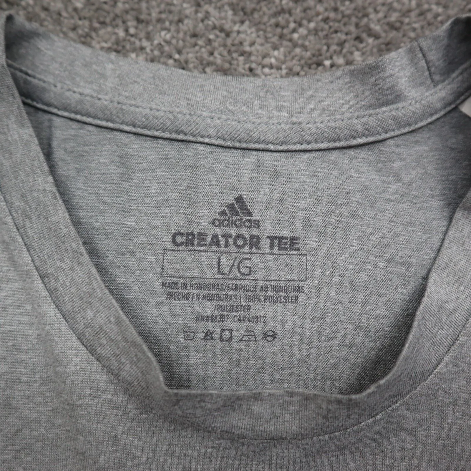 Adidas Climalite Baseball Men's Relaxed T-Shirt Short Sleeve Gray Size Large