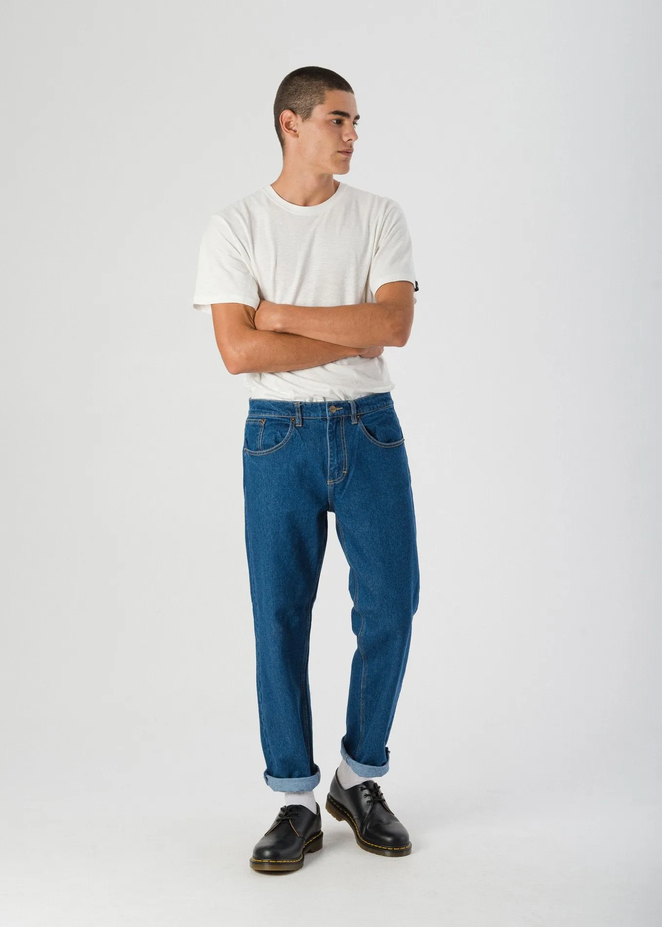 Afends Mens Baggie - Wide Leg Denim Jeans