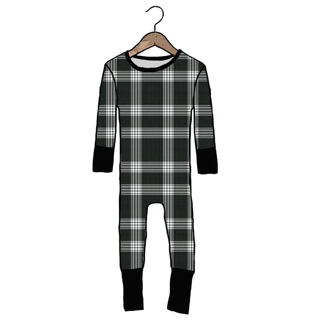 Ain't Mad About Plaid Kid's Day to Night Romper