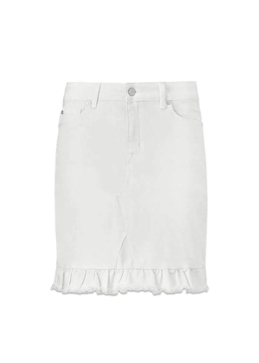 Alexa Frill skirt white - White