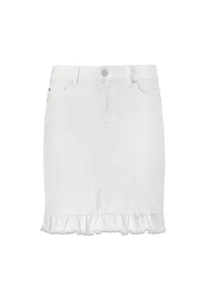 Alexa Frill skirt white - White