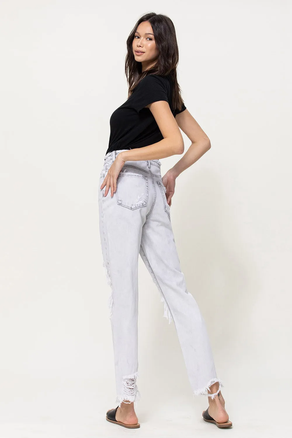 All Mine Distressed Rigid Mom Jeans