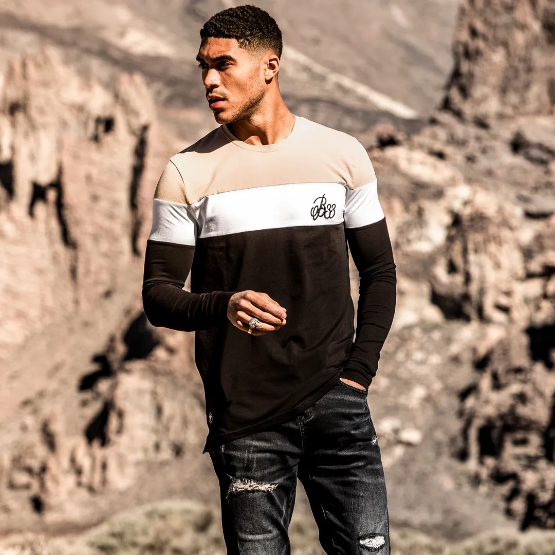 Alta Long Sleeve Tee - Black/White/Stone