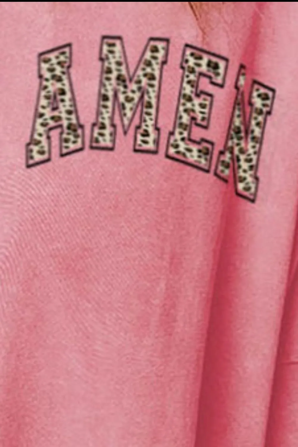 AMEN Graphic Dropped Shoulder Slit Sweatshirt