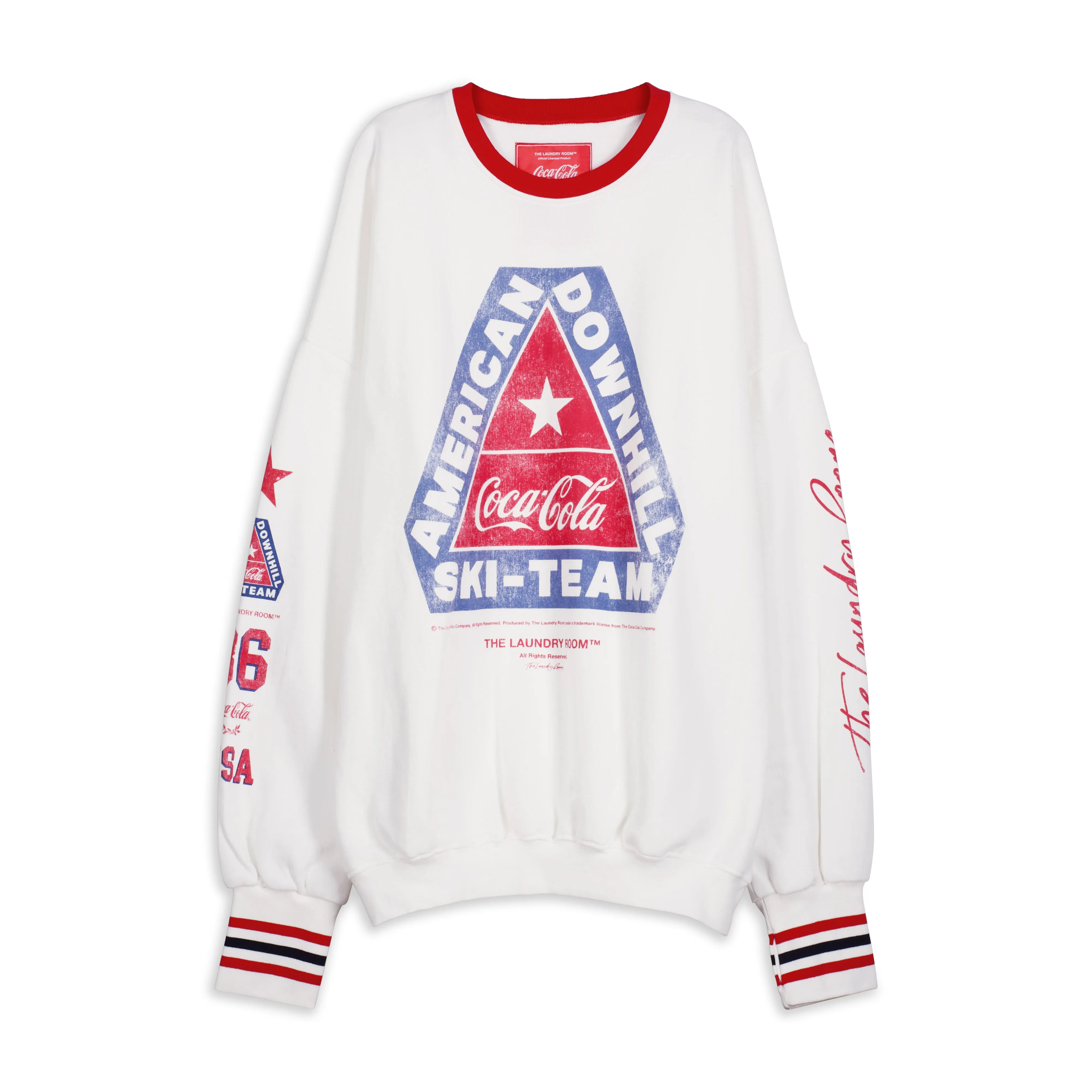 American Downhill Ski Team - Jump Jumper - White & Red & Blue