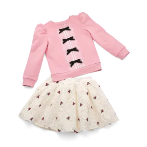 American Girl® x Janie and Jack Holiday Rose Skirt & Top Outfit for Girls