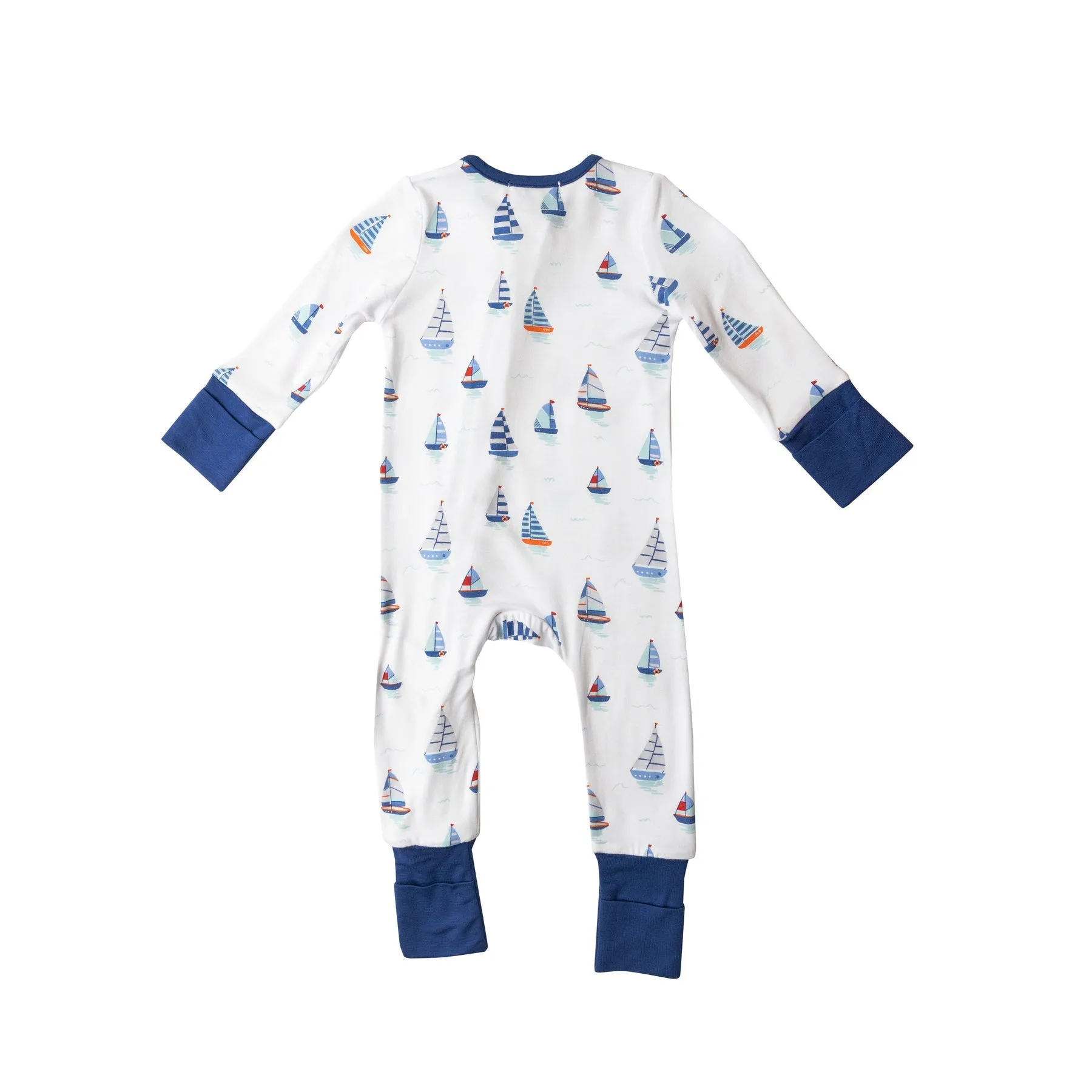 Angel Dear - 2 Way Zipper Romper, Nautical Boats