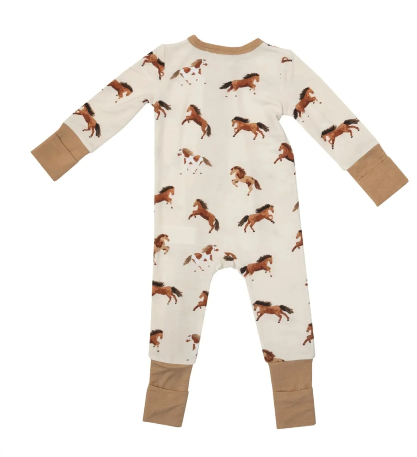 Angel Dear Baby Horses 2 Way Zipper Romper