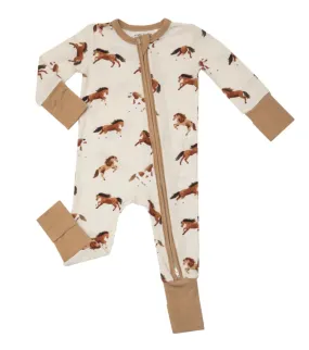 Angel Dear Baby Horses 2 Way Zipper Romper