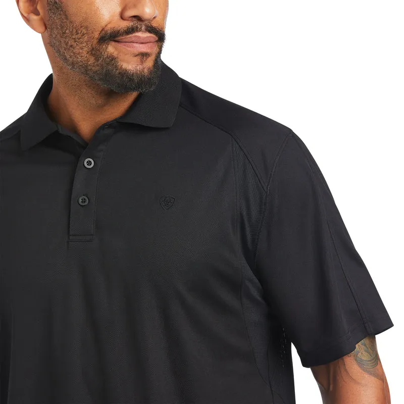 'Ariat' Men's AC Polo - Black