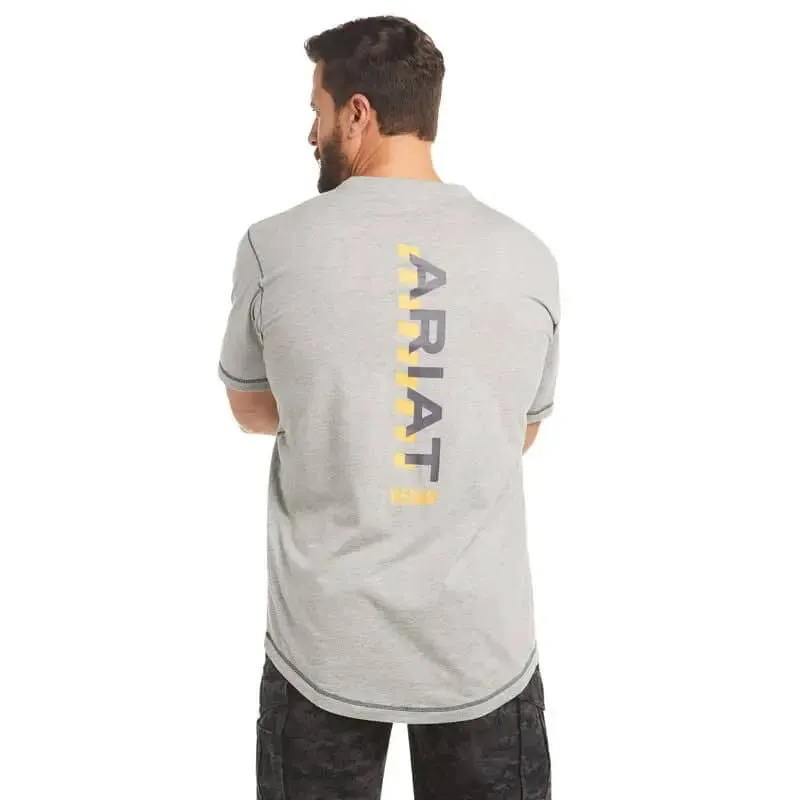 ARIAT - Men's Rebar Workman Logo T-shirt, Grey