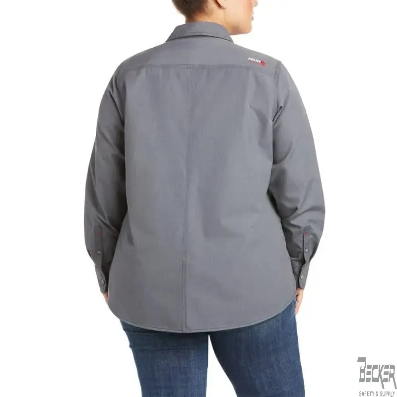 ARIAT - WOMEN'S, FR Featherlight Work Shirt, Gunmetal