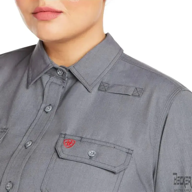 ARIAT - WOMEN'S, FR Featherlight Work Shirt, Gunmetal