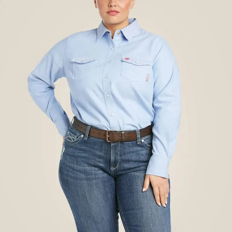 ARIAT WOMENS FR SOLID DURASTRETCH SNAP WORK SHIRT