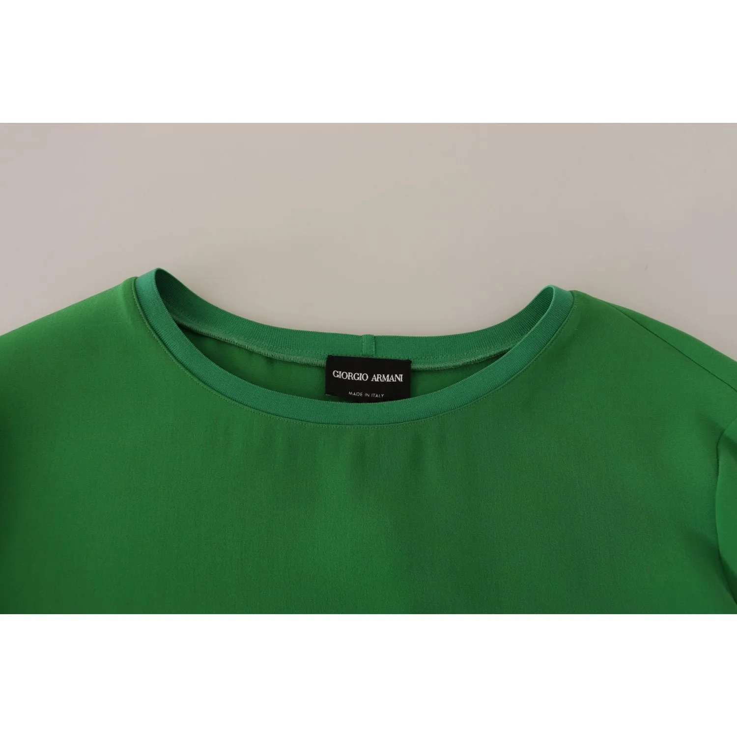 Armani Elegant Silk Long Sleeve Sweater in Lush Green