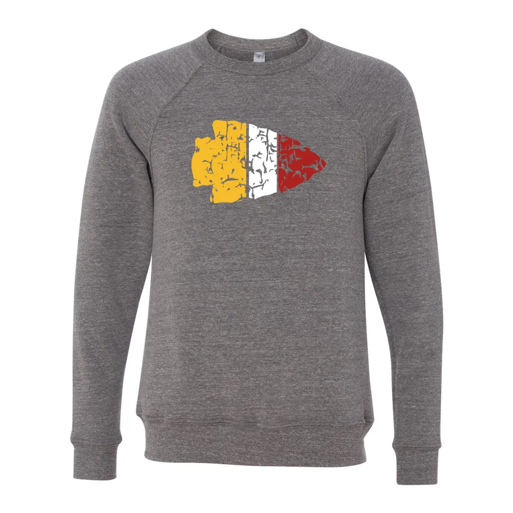 Arrowhead -- BELLA CANVAS - Sponge Fleece Raglan Crewneck Sweatshirt