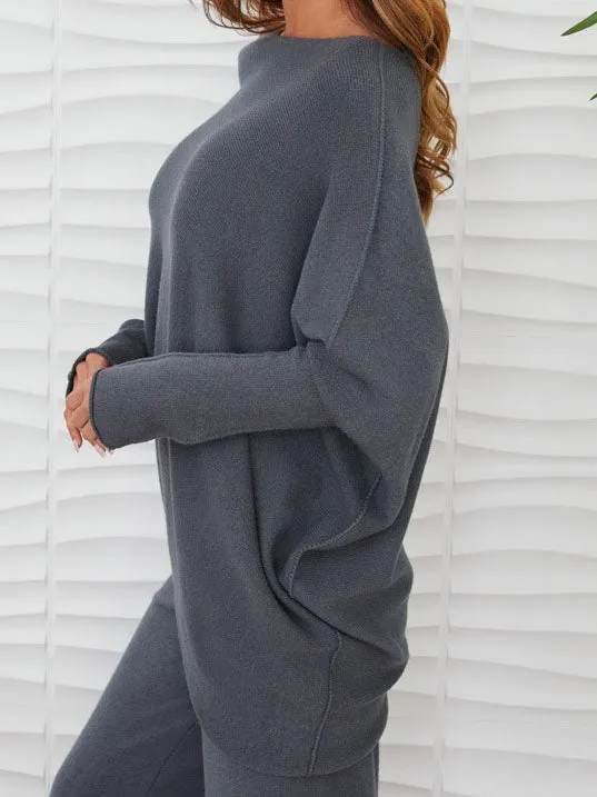 Asymmetrical Aura Sweater - Charcoal