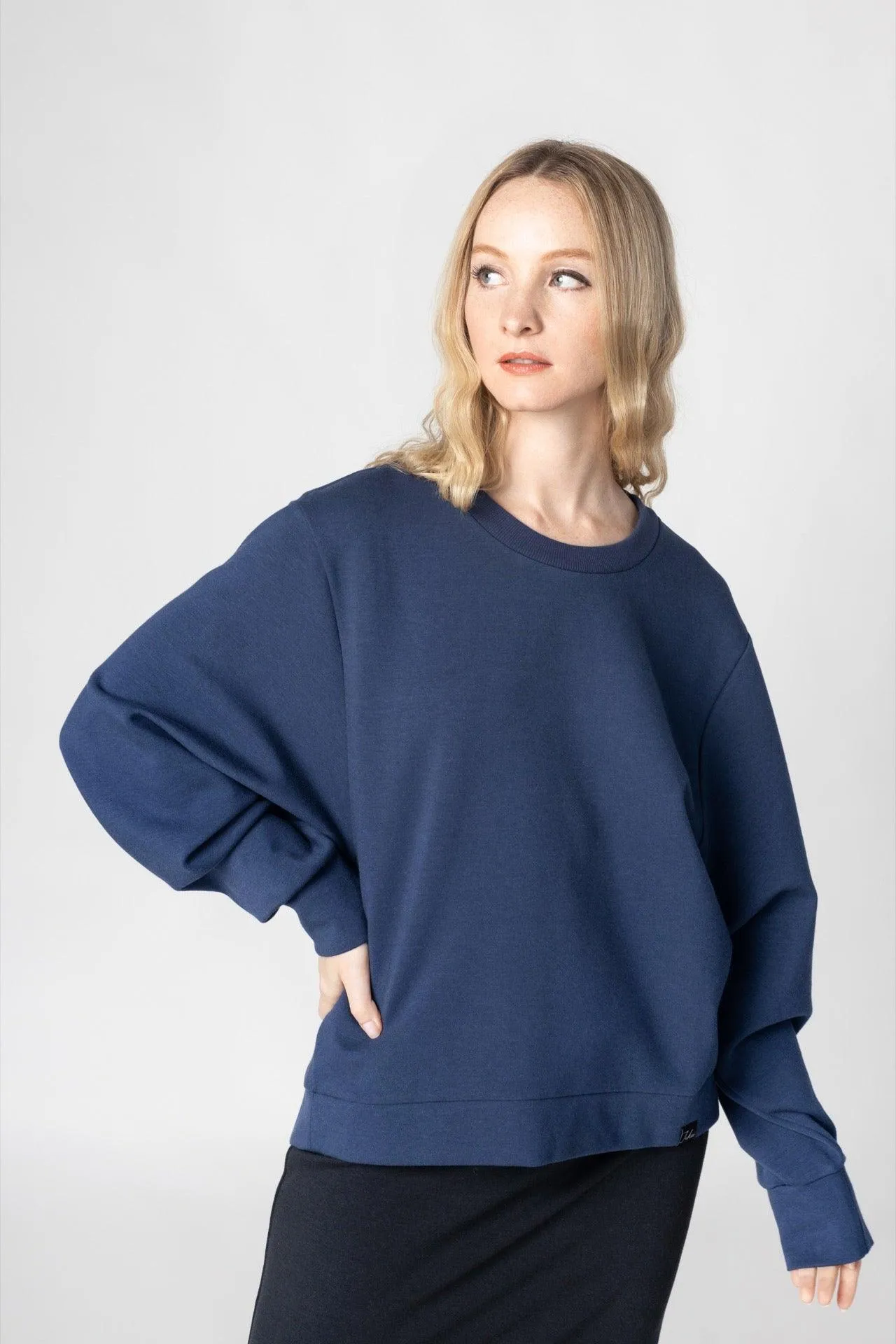 Bamboo Bonded Jersey Crew Neck Sweatshirt