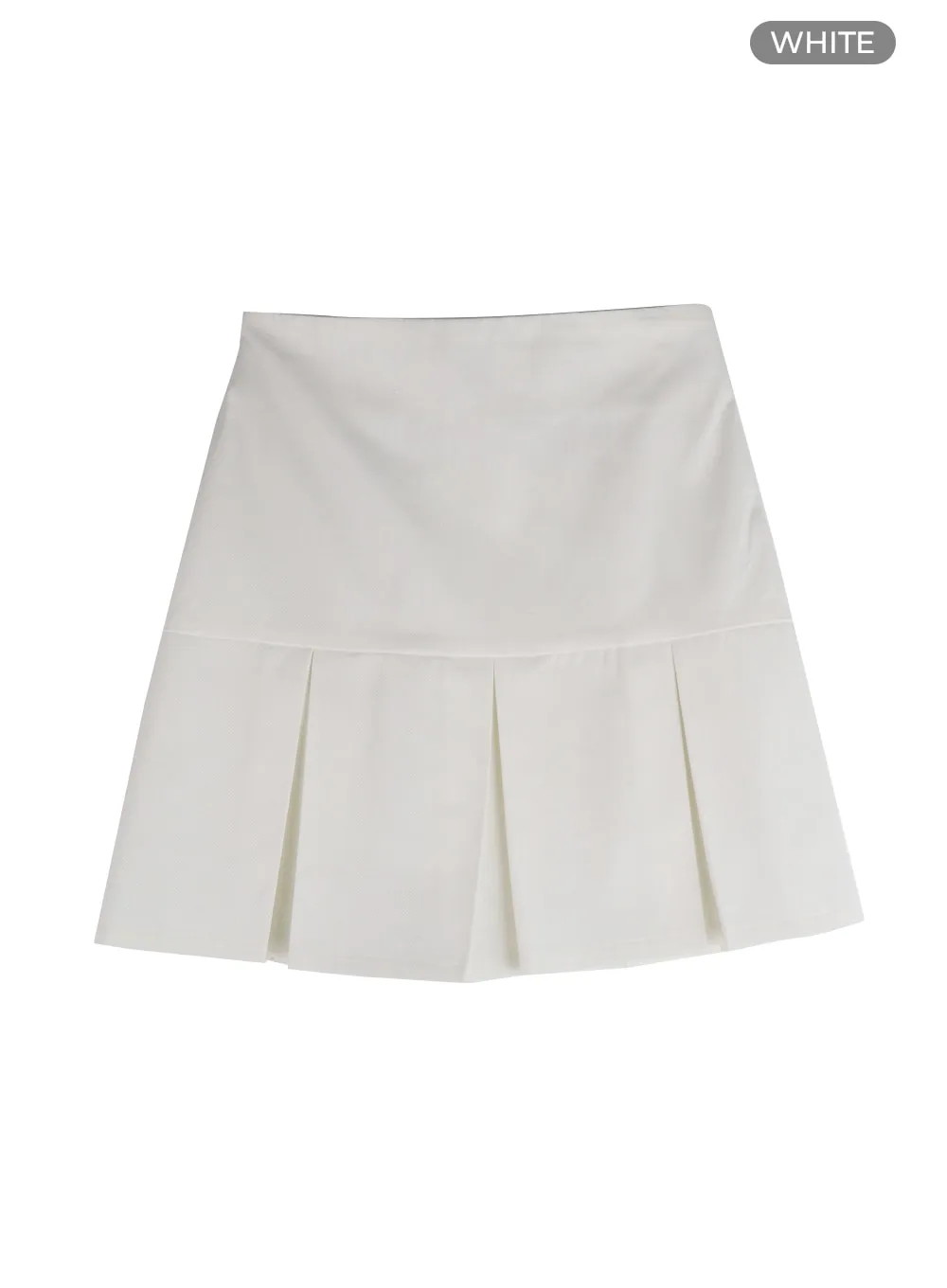 Basic Cotton Pleated Mini Skirt IM406