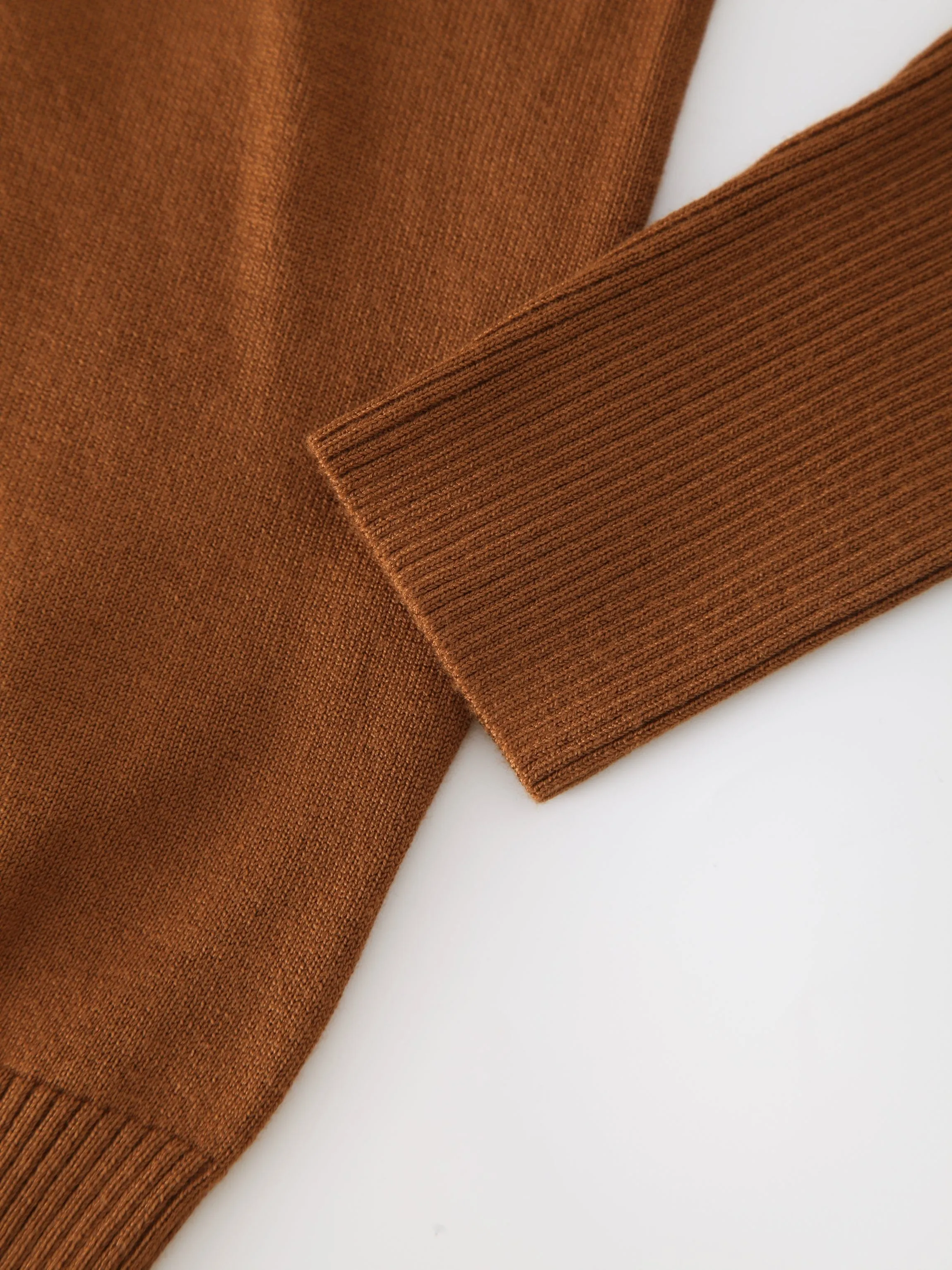 Basic Crew Sweater LS-Brown