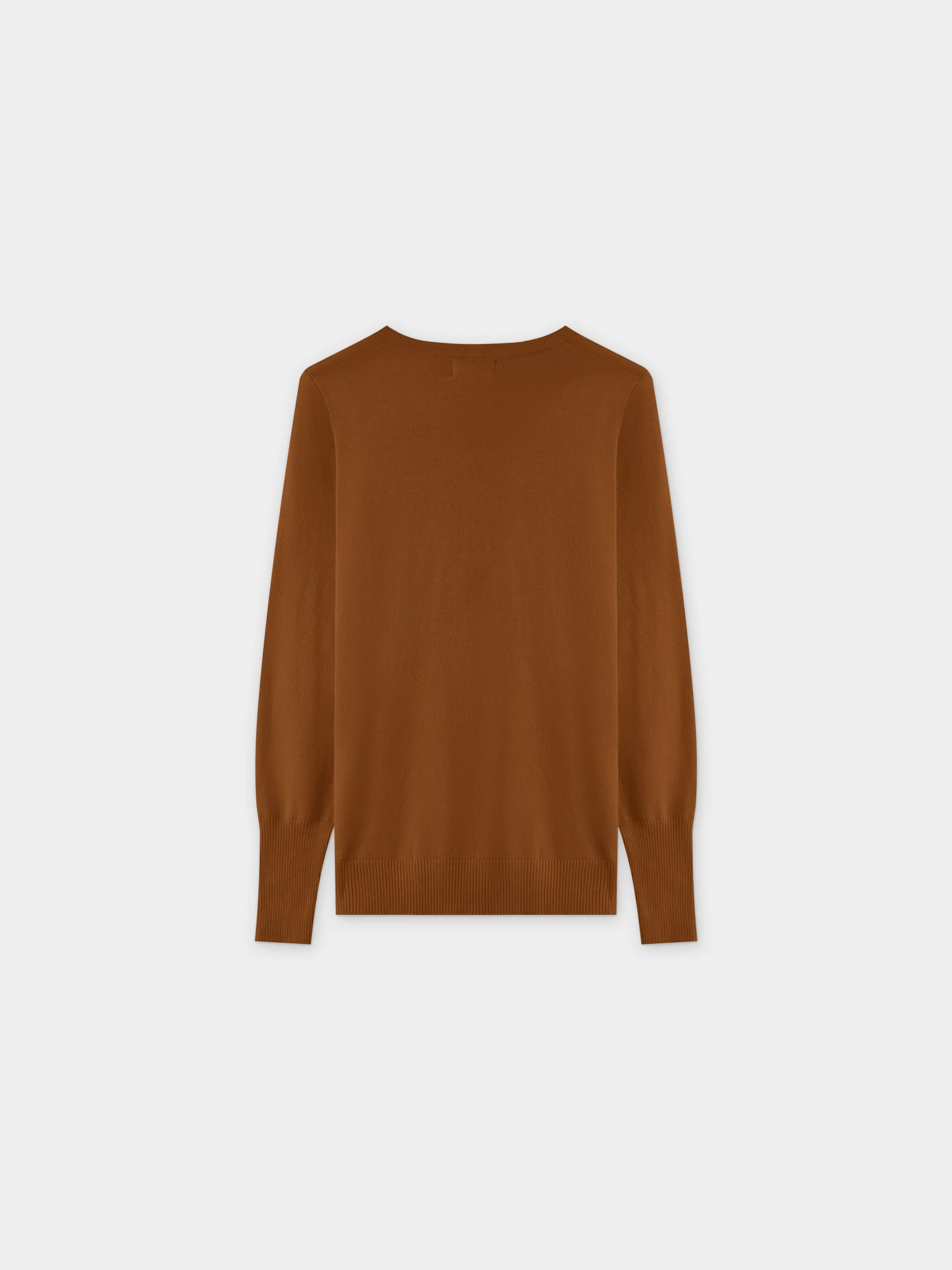 Basic Crew Sweater LS-Brown