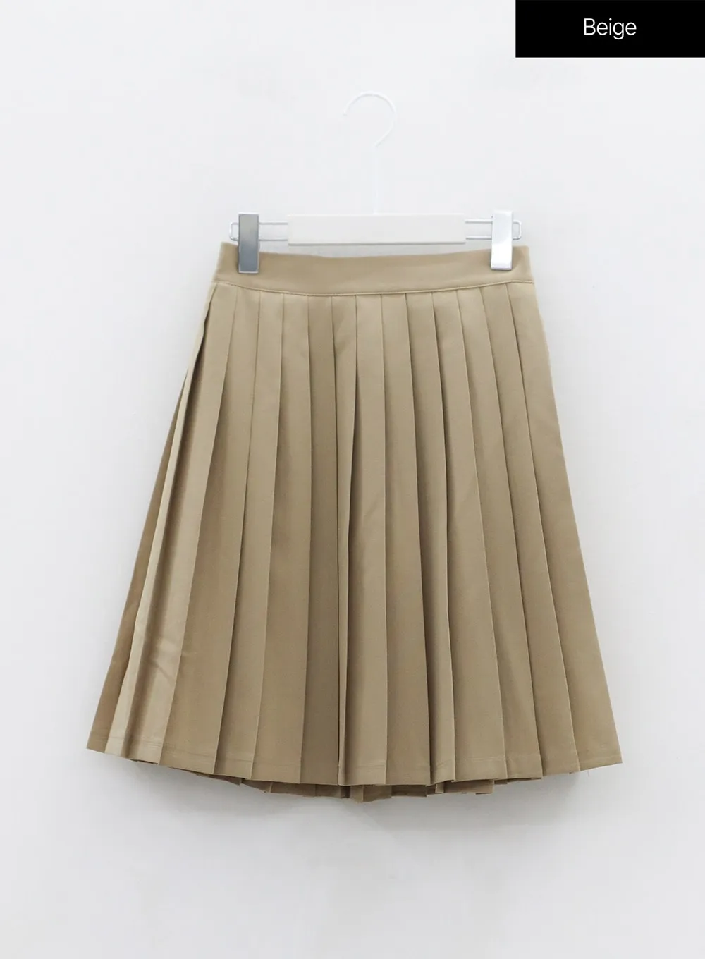 Basic Pleated Midi Skirt OS02