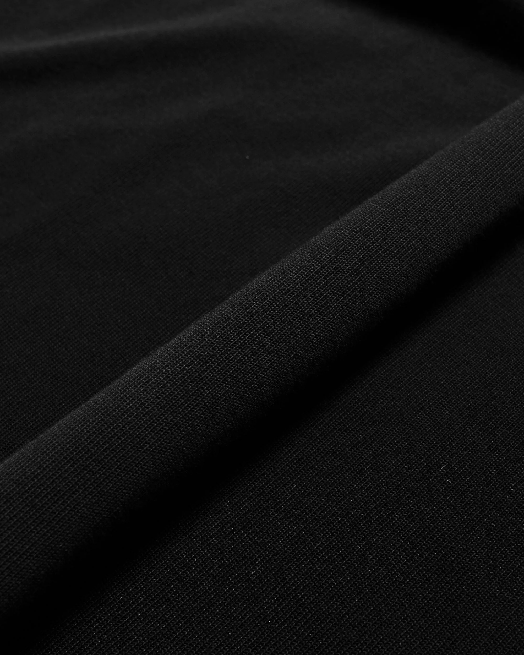 Beams Plus Knit Polo Solid 12G Black