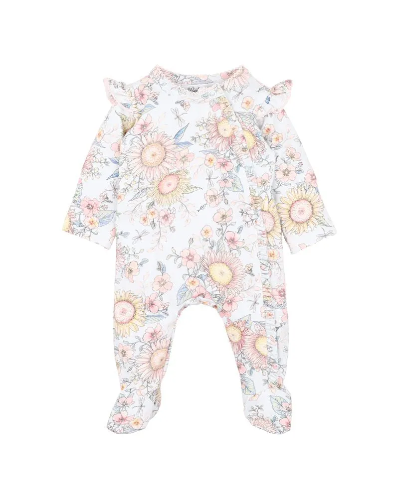 Bebe - Abby Print LS Zip Onesie