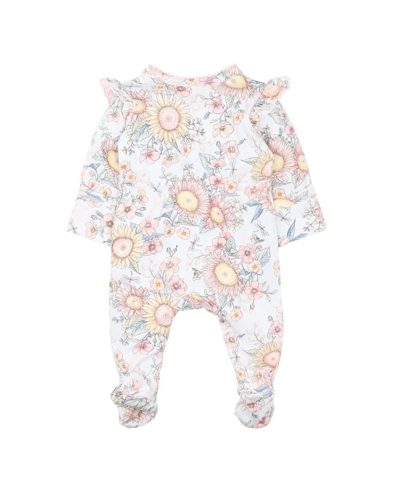 Bebe - Abby Print LS Zip Onesie