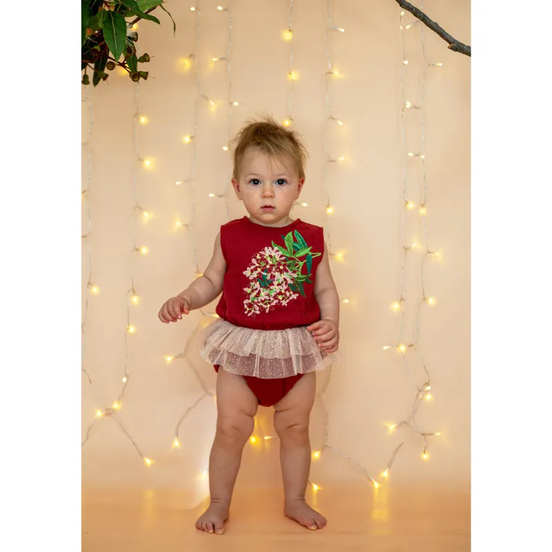 Bella & Lace Snowflake Romper - Clause