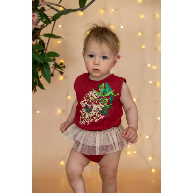 Bella & Lace Snowflake Romper - Clause