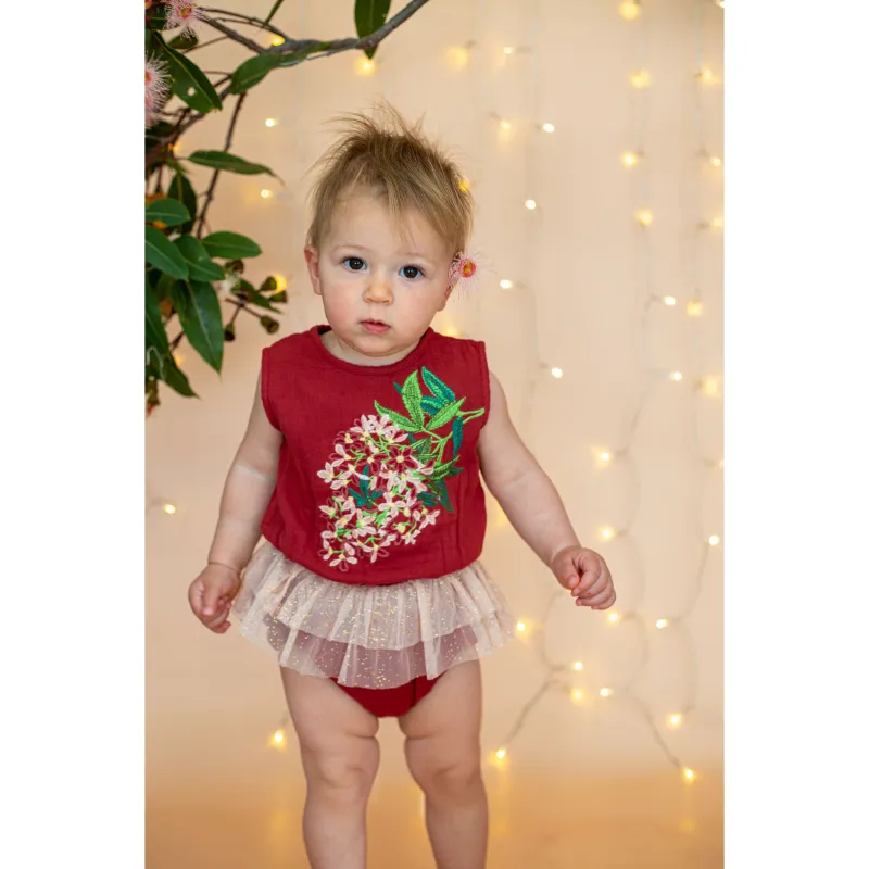 Bella & Lace Snowflake Romper - Clause