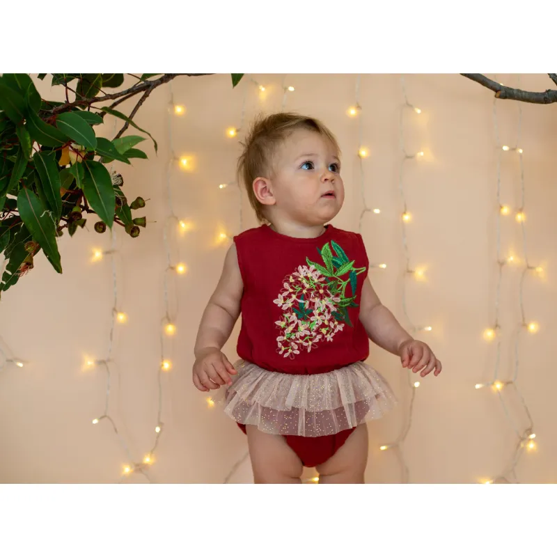 Bella & Lace Snowflake Romper - Clause