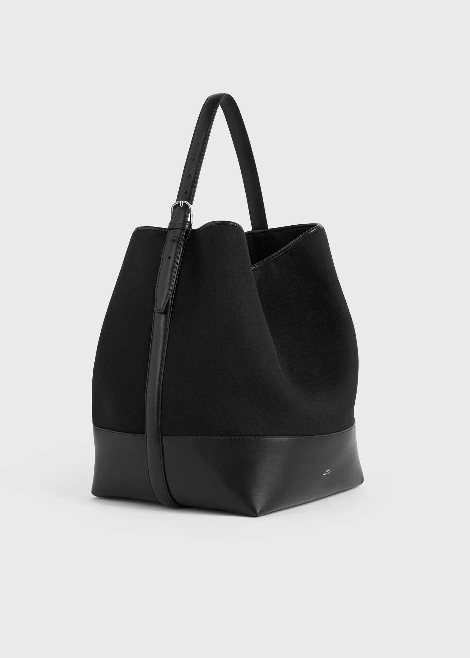 Belted doublé tote black