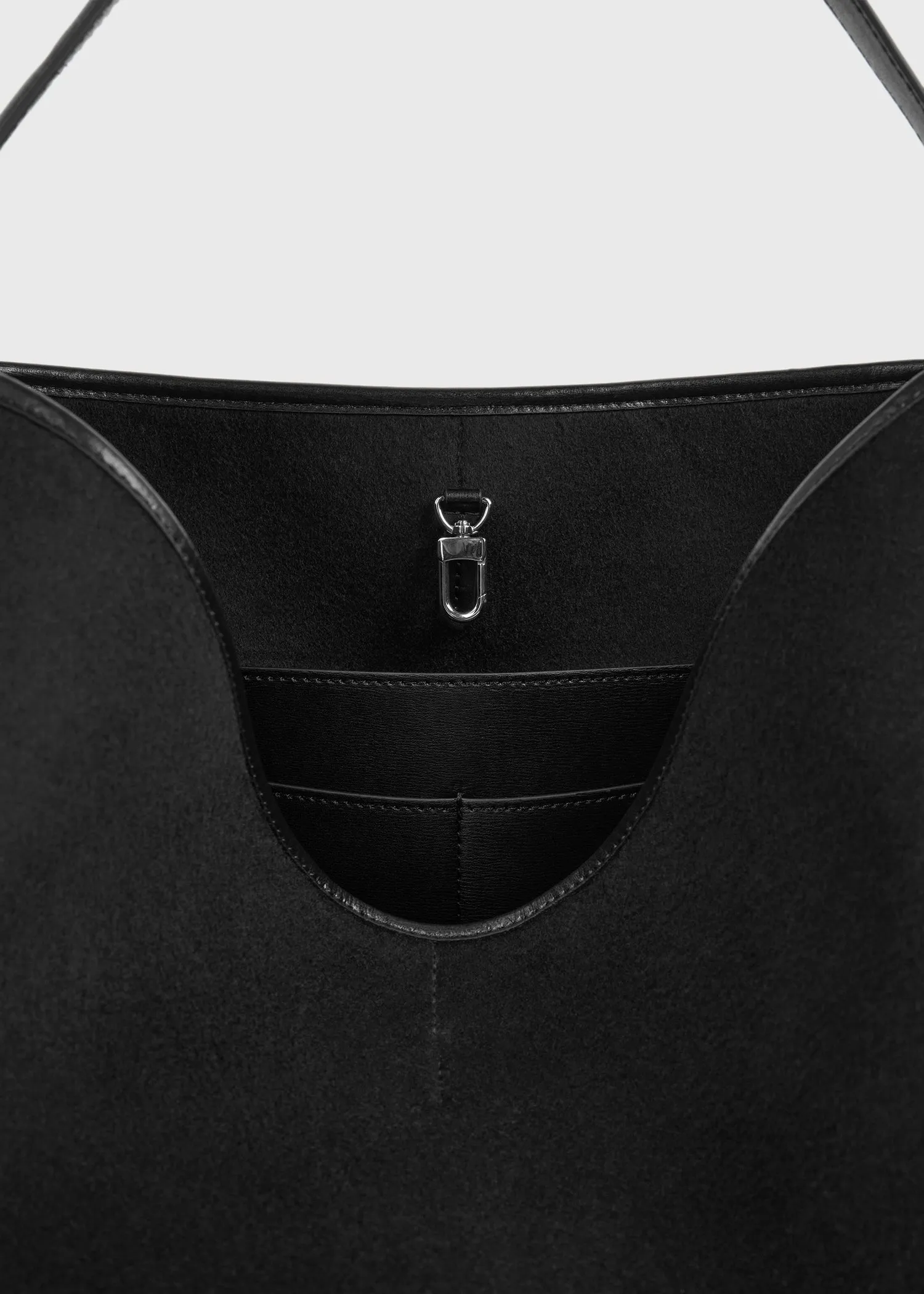 Belted doublé tote black