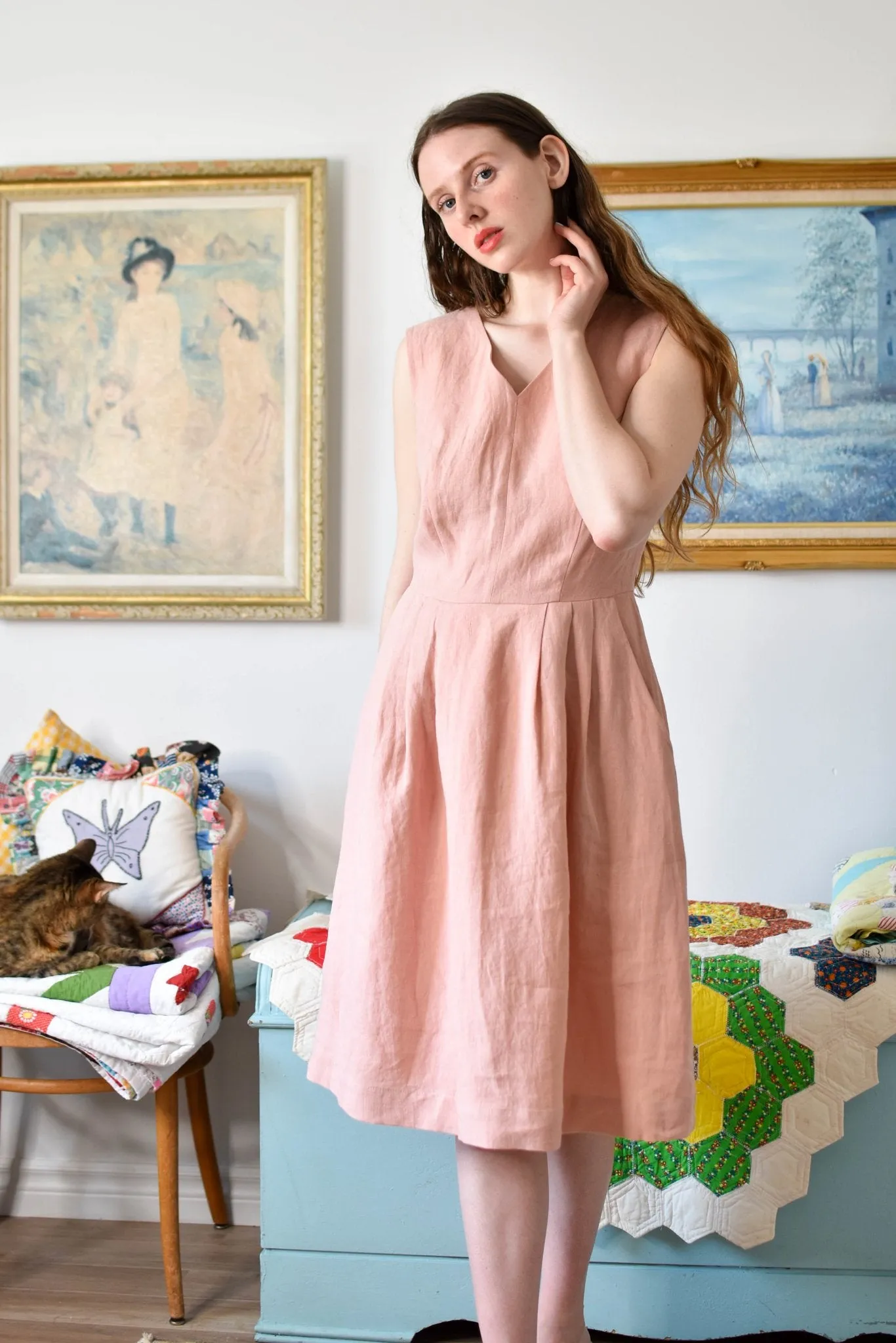 Birds of North America Tammie Norrie Dress - Peach (Online Exclusive)